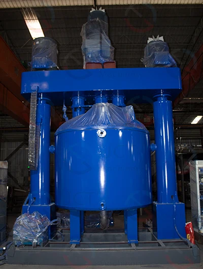 JCT workshop and high-precision triple shaft mixer CE certified hydraulic lifting triple shaft mixer