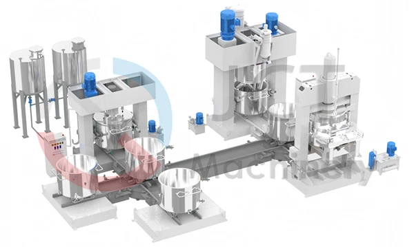 double planetary mixer and press machine in MS glue production line